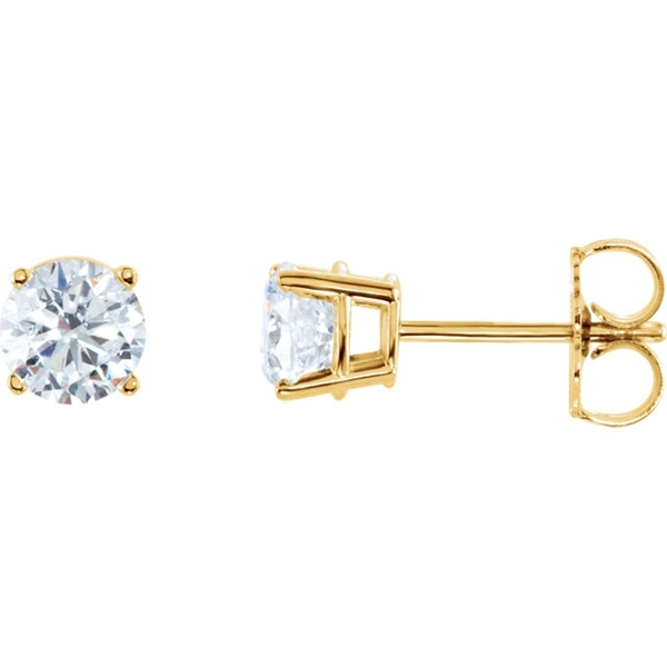 Picture of 1.00 Total Carat Stud Round Diamond Earrings