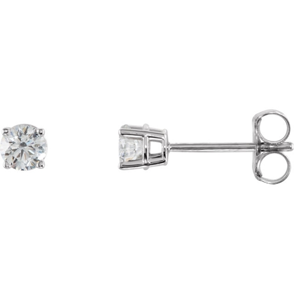 Picture of 0.75 Total Carat Stud Round Diamond Earrings