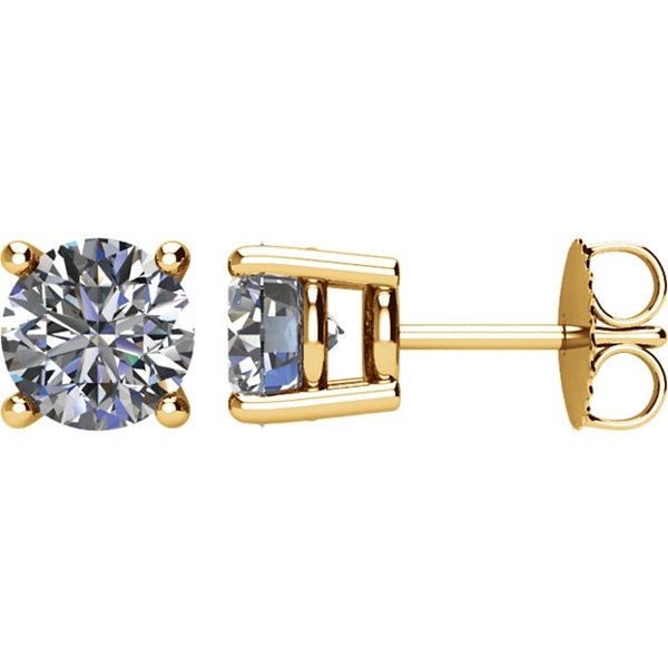 Picture of 2.00 Total Carat Stud Round Diamond Earrings