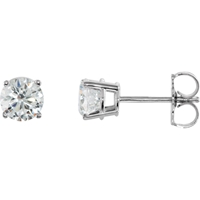 Picture of 1.00 Total Carat Stud Round Diamond Earrings