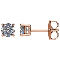 Picture of 1.00 Total Carat Stud Round Diamond Earrings