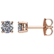 Picture of 1.00 Total Carat Stud Round Diamond Earrings