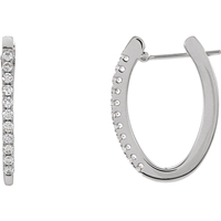 Picture of 0.33 Total Carat Hoop Round Diamond Earrings