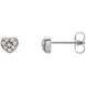 Picture of 0.10 Total Carat Heart Round Diamond Earrings