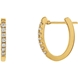 Picture of 0.20 Total Carat Hoop Round Diamond Earrings