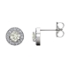 Picture of 0.63 Total Carat Halo Round Diamond Earrings