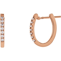 Picture of 0.20 Total Carat Hoop Round Diamond Earrings
