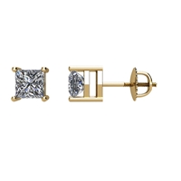 Picture of 0.50 Total Carat Stud Princess Diamond Earrings