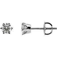 Picture of 0.75 Total Carat Stud Round Diamond Earrings