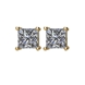 Picture of 0.74 Total Carat Stud Princess Diamond Earrings