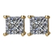 Picture of 2.00 Total Carat Stud Princess Diamond Earrings