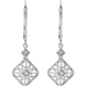 Picture of 0.05 Total Carat Drop Round Diamond Earrings