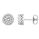 Picture of 2.39 Total Carat Halo Round Diamond Earrings