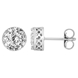 Picture of 0.88 Total Carat Halo Round Diamond Earrings