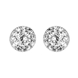 Picture of 0.88 Total Carat Halo Round Diamond Earrings