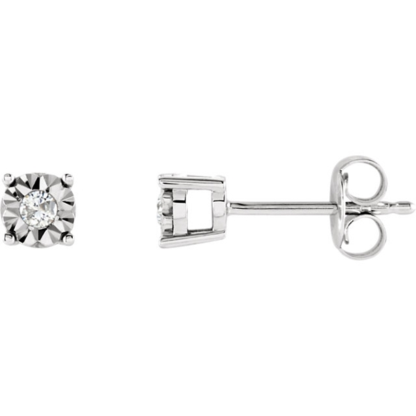 Picture of 0.08 Total Carat Stud Round Diamond Earrings