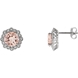 Picture of 0.13 Total Carat Halo Round Diamond Earrings