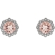 Picture of 0.13 Total Carat Halo Round Diamond Earrings