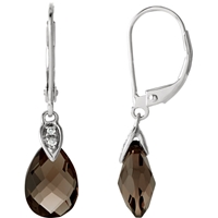 Picture of 0.03 Total Carat Drop Round Diamond Earrings