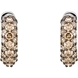 Picture of 0.63 Total Carat Hoop Round Diamond Earrings