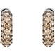 Picture of 0.63 Total Carat Hoop Round Diamond Earrings
