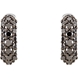 Picture of 0.63 Total Carat Hoop Round Diamond Earrings