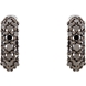 Picture of 0.63 Total Carat Hoop Round Diamond Earrings