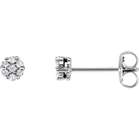 Picture of 0.10 Total Carat Stud Round Diamond Earrings