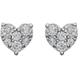 Picture of 0.38 Total Carat Heart Round Diamond Earrings