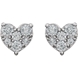 Picture of 0.38 Total Carat Heart Round Diamond Earrings