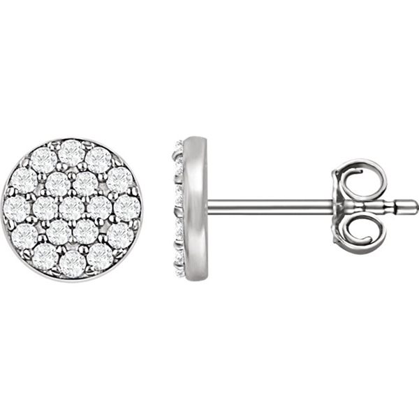 Picture of 0.33 Total Carat Stud Round Diamond Earrings