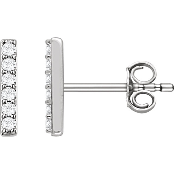 Picture of 0.10 Total Carat Designer Round Diamond Earrings