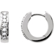 Picture of 0.17 Total Carat Hoop Round Diamond Earrings