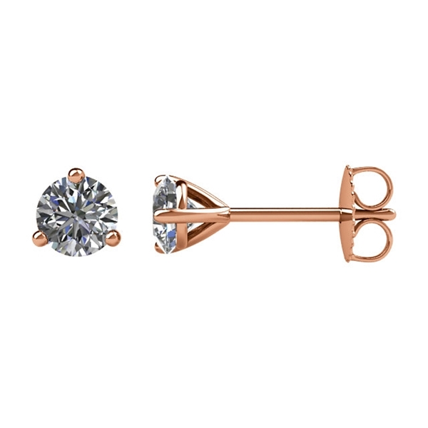 Picture of 0.50 Total Carat Stud Round Diamond Earrings
