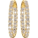 Picture of 3.00 Total Carat Hoop Round Diamond Earrings