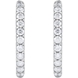 Picture of 3.00 Total Carat Hoop Round Diamond Earrings