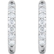 Picture of 1.00 Total Carat Hoop Round Diamond Earrings