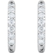 Picture of 1.00 Total Carat Hoop Round Diamond Earrings
