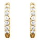 Picture of 1.00 Total Carat Hoop Round Diamond Earrings