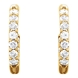 Picture of 1.00 Total Carat Hoop Round Diamond Earrings