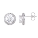 Picture of 2.50 Total Carat Halo Round Diamond Earrings
