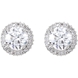 Picture of 2.50 Total Carat Halo Round Diamond Earrings