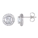 Picture of 1.50 Total Carat Halo Round Diamond Earrings