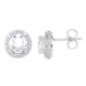 Picture of 2.00 Total Carat Halo Round Diamond Earrings