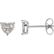 Picture of 0.17 Total Carat Heart Round Diamond Earrings