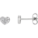 Picture of 0.17 Total Carat Heart Round Diamond Earrings