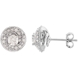 Picture of 0.75 Total Carat Designer Round Diamond Earrings