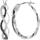 Picture of 0.50 Total Carat Hoop Round Diamond Earrings