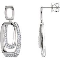 Picture of 0.75 Total Carat Designer Round Diamond Earrings