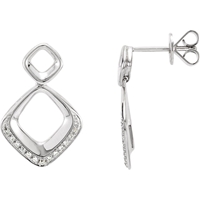 Picture of 0.10 Total Carat Designer Round Diamond Earrings